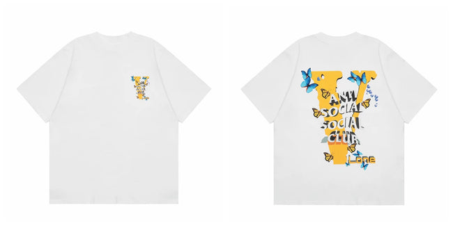 ASSC short sleeved American high street hip-hop fashion brand summer unisex loose cotton casual couple letter T-shirt (16) Hover Image