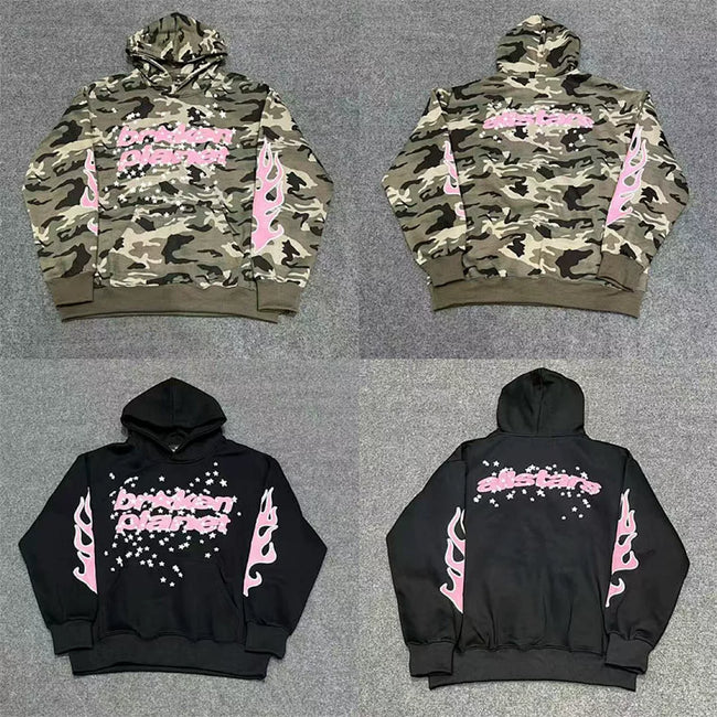 Broken Planet Pink Flame Star Allstars Hoodie - 2 Colors Available Hover Image