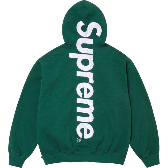 Supreme Vertical Logo Hooded Sweatshirt – Green / White Hover Image