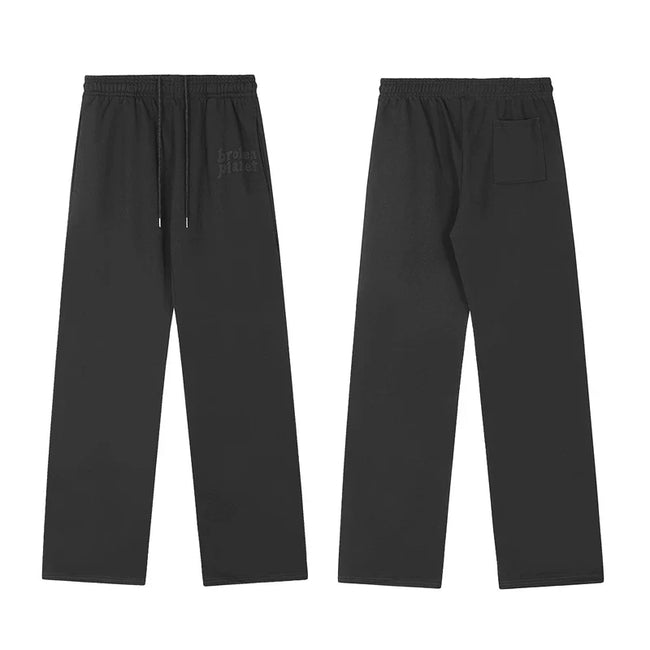 Broken Planet Black Tonal Logo Wide Leg Sweatpants Hover Image
