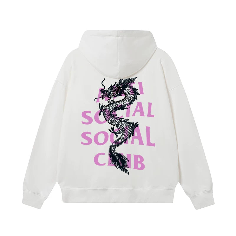 ANTI SOCIAL SOCIAL CLUB ASSC Basic Reflective Chinese Loong Print Autumn Winter Hoodie (42)