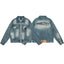 Broken Planet Flame BP Logo Washed Zip Denim Jacket