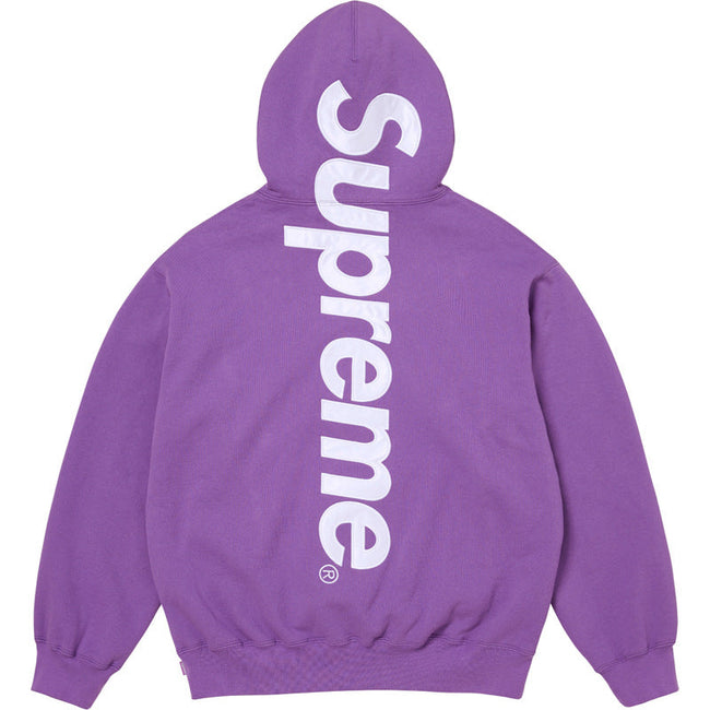 Supreme Vertical Logo Hooded Sweatshirt – Purple / White Hover Image