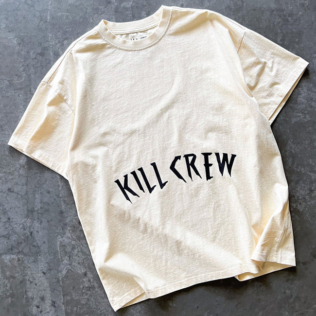 Killcrew Center Logo Graphic Beige T-Shirt Hover Image