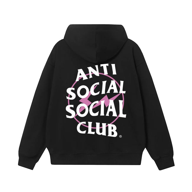 ANTI SOCIAL SOCIAL CLUB ASSC Basic Reflective Chinese Loong Print Autumn Winter Hoodie (45) Hover Image