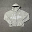 Broken Planet Cracked Planet Zip Hoodie - Smoke Grey