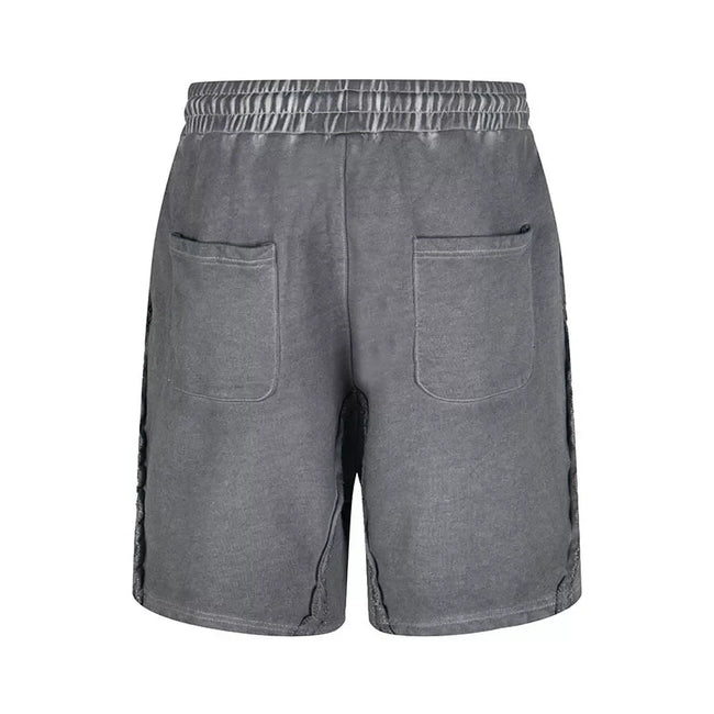 Thug Club Grey Vintage Washed Raw Seam Sweat Shorts, Unisex Main Image