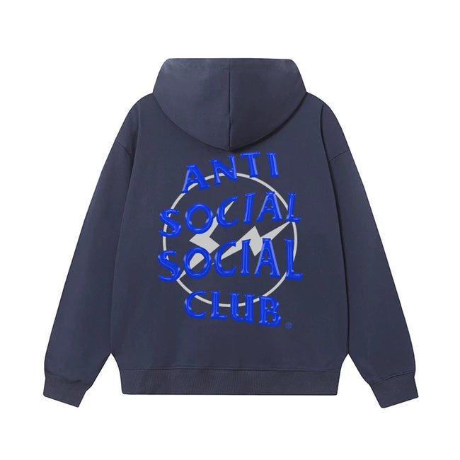 ANTI SOCIAL SOCIAL CLUB ASSC Basic Reflective Chinese Loong Print Autumn Winter Hoodie (16) Hover Image