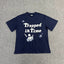 Broken Planet Trapped in Time Graphic T-Shirt - Navy Blue