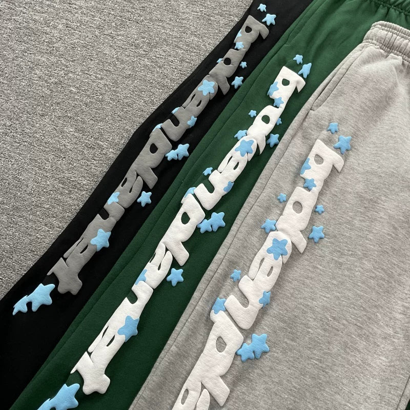 Broken Planet Vertical Star Print Wide Leg Sweatpants - 3 Colors Available
