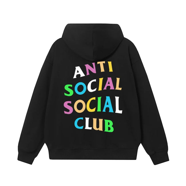 ANTI SOCIAL SOCIAL CLUB ASSC Basic Reflective Chinese Loong Print Autumn Winter Hoodie (29) Hover Image