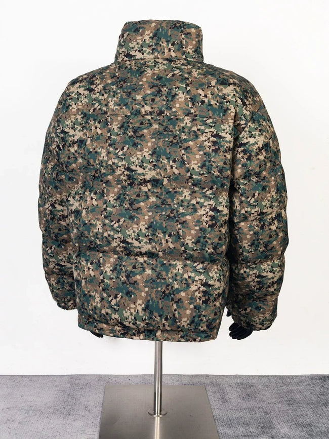 Thug Club Digital Camo Stand Collar Puffer Jacket, Unisex Main Image
