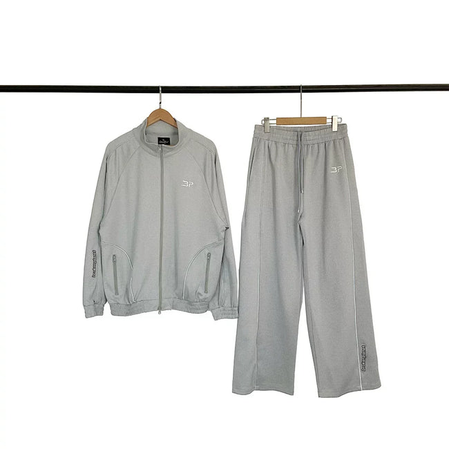 Broken Planet Piping Trim Track Jacket & Wide Leg Pants Set - 3 Colors Available Main Image