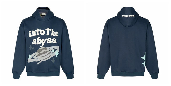 Broken Planet Into The Abyss Navy Oversized Hoodie Hover Image