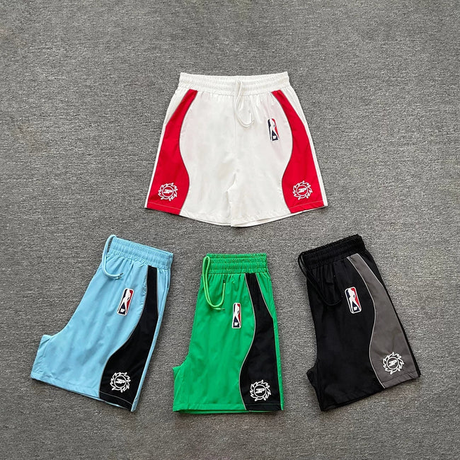 Broken Planet Color‑Block Basketball Mesh Shorts, 4 Colors Unisex Retro Street Sport Shorts Main Image