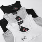 Thug Club Metal TC Logo U-neck Tank Top, Y2K Gothic Sleeveless Vest