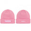 Supreme / New Era Pink Box Logo Beanie with World Famous Embroidery