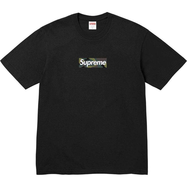 Supreme Camo Box Logo Short Sleeve Tee – Black Hover Image