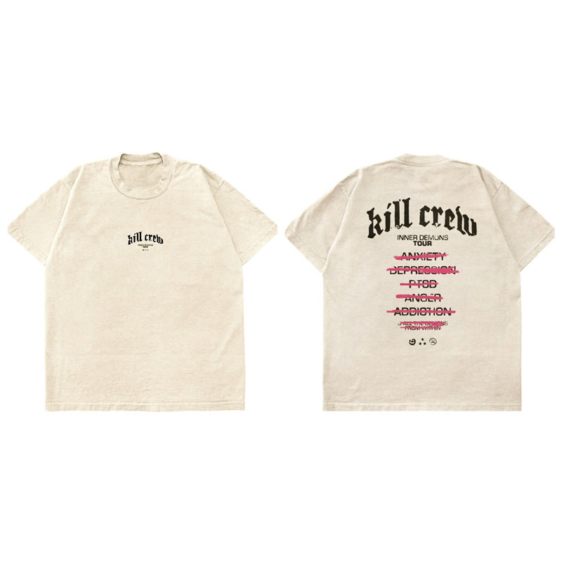 Killcrew Inner Demons Tour Graphic Beige T-Shirt