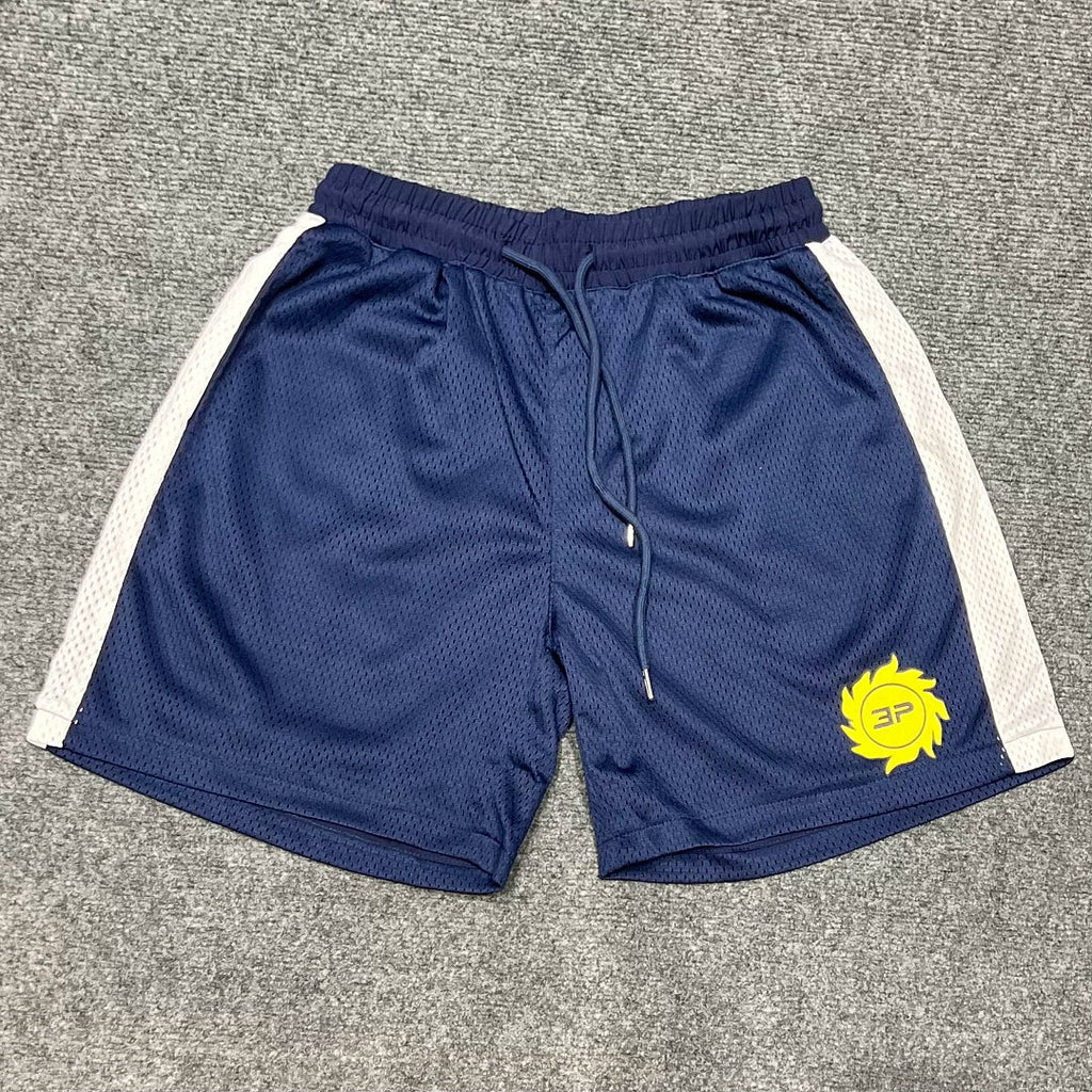 Broken Planet Sun Logo Side Stripe Mesh Shorts‑2 Colors