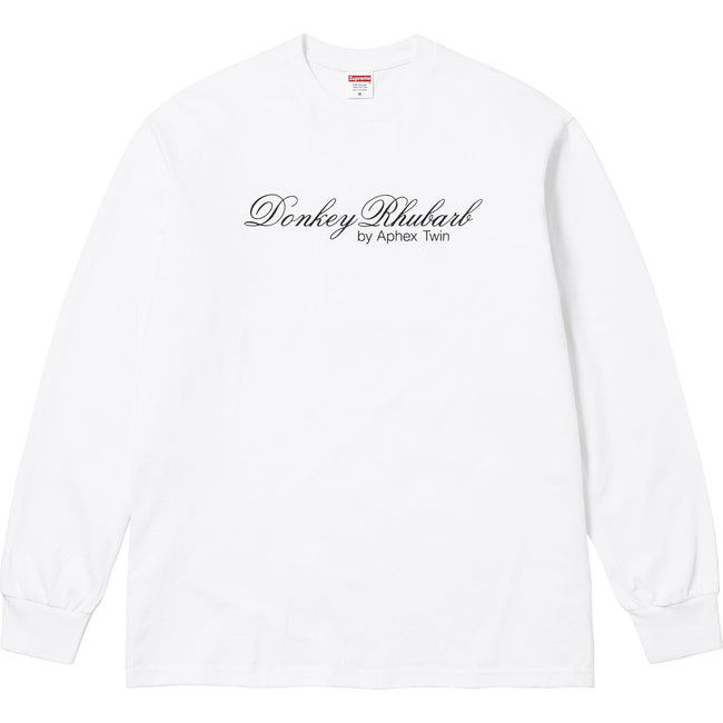 Supreme x Aphex Twin "Donkey Rhubarb" L/S Tee – White Hover Image