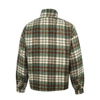 Thug Club Green Plaid Wool Blend Zip Jacket, Unisex