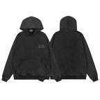 Broken Planet Minimal Embroidery Washed Black Matching Tracksuit Set