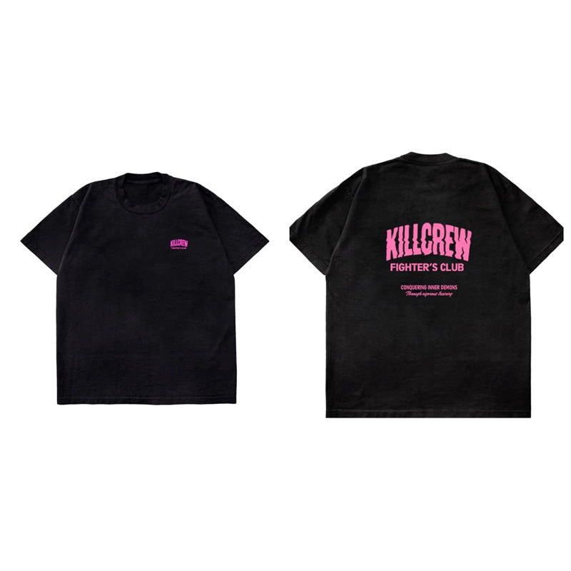 Killcrew Pink Fighter's Club Graphic Black T-Shirt