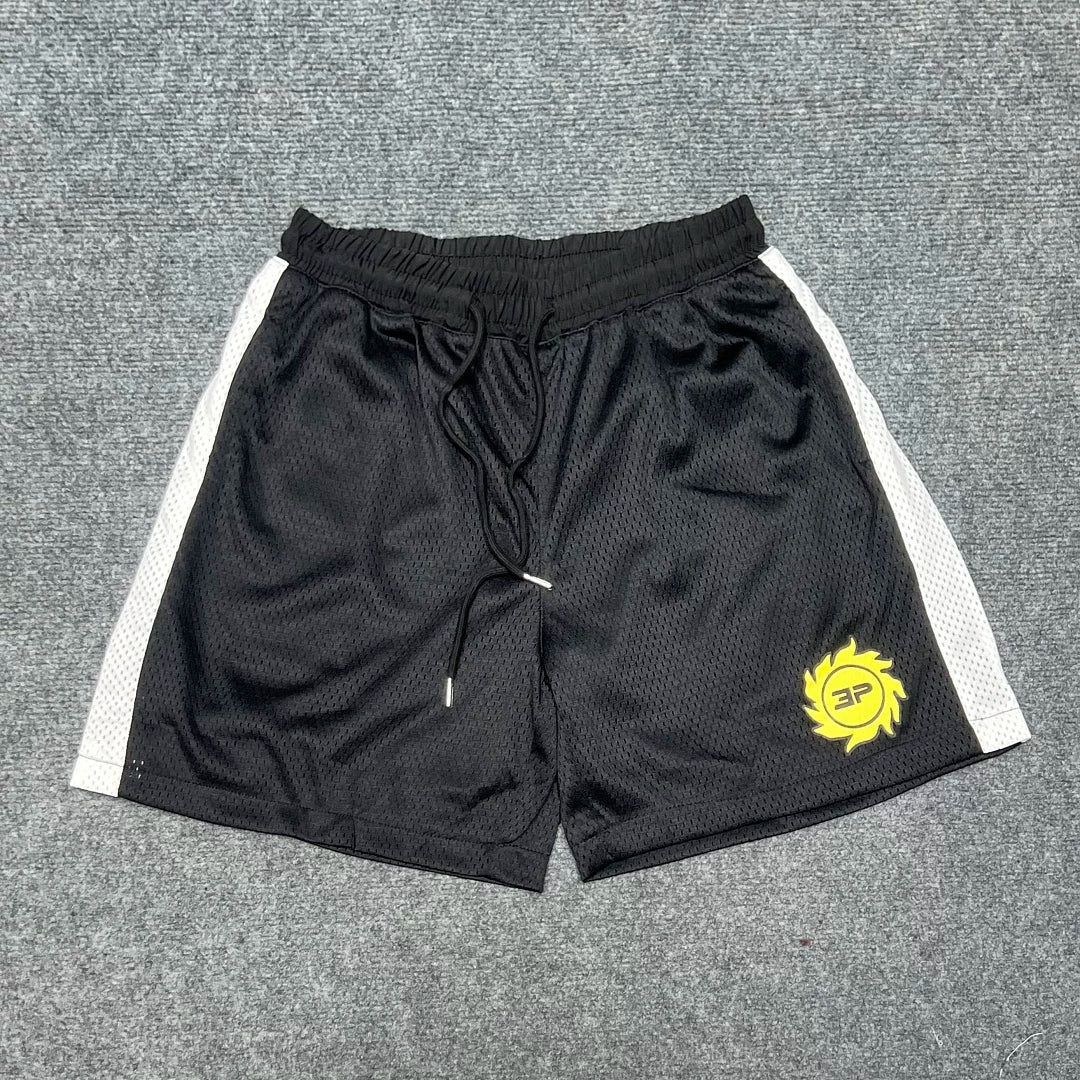 Broken Planet Sun Logo Side Stripe Mesh Shorts‑2 Colors
