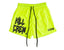 Killcrew Logo Graphic Neon Yellow and Black Mesh Shorts