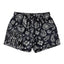 Killcrew Black and White Paisley Print Athletic Shorts