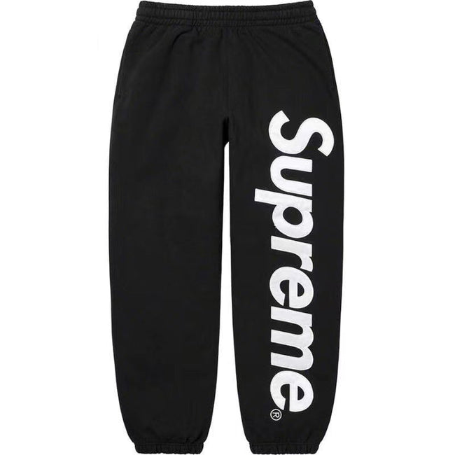 Supreme Vertical Logo Sweatpant - Black / White Hover Image
