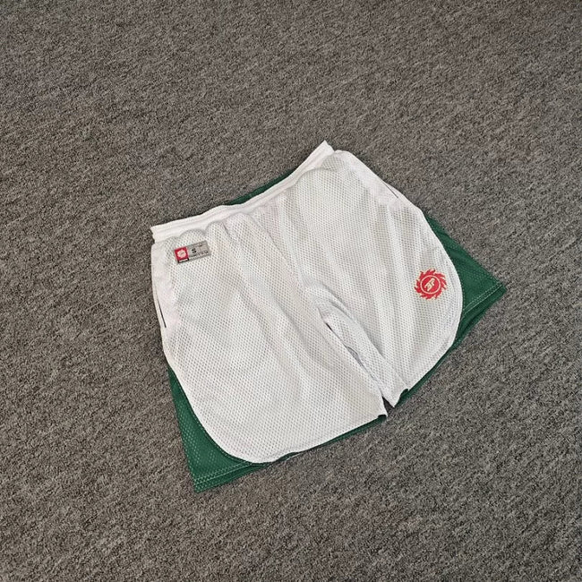 Broken Planet Contrast Panel Double‑Layer Mesh Shorts Hover Image
