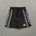 Broken Planet Side Letter Print Color‑Block Sport Shorts (4 Colors)