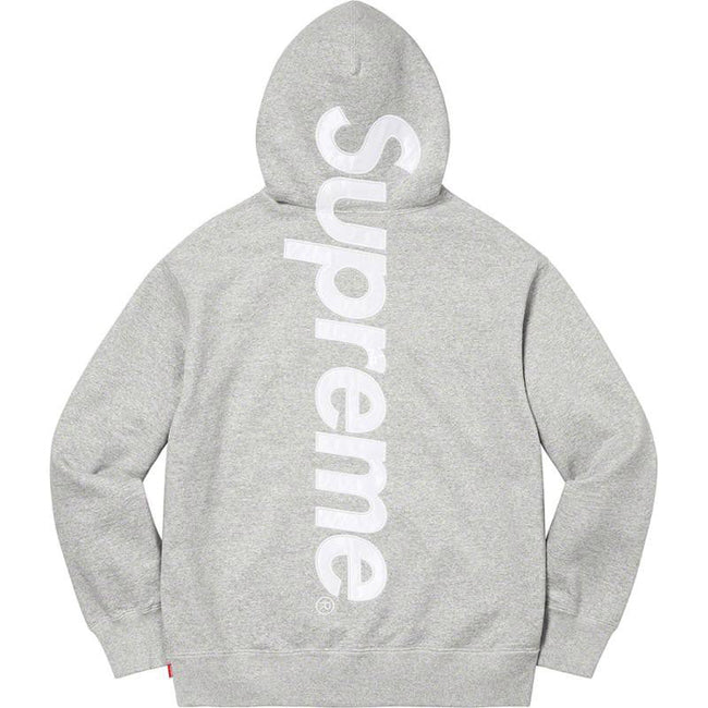 Supreme Vertical Logo Hooded Sweatshirt – Grey / White Hover Image
