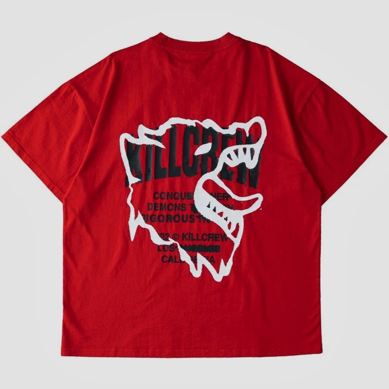 Killcrew Red and White Graphic T-Shirt