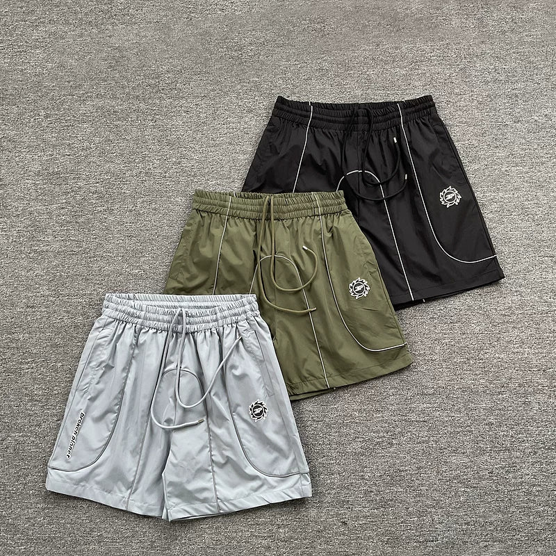 Broken Planet Reflective Piping Nylon Shorts - 3 Colors Available