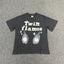 Broken Planet Twin Flames Graphic T-Shirt - Charcoal Grey