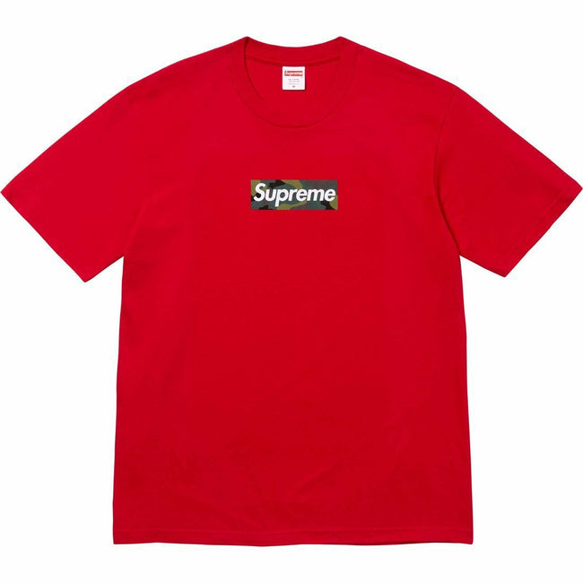 Supreme Red Camo Box Logo T-Shirt Hover Image