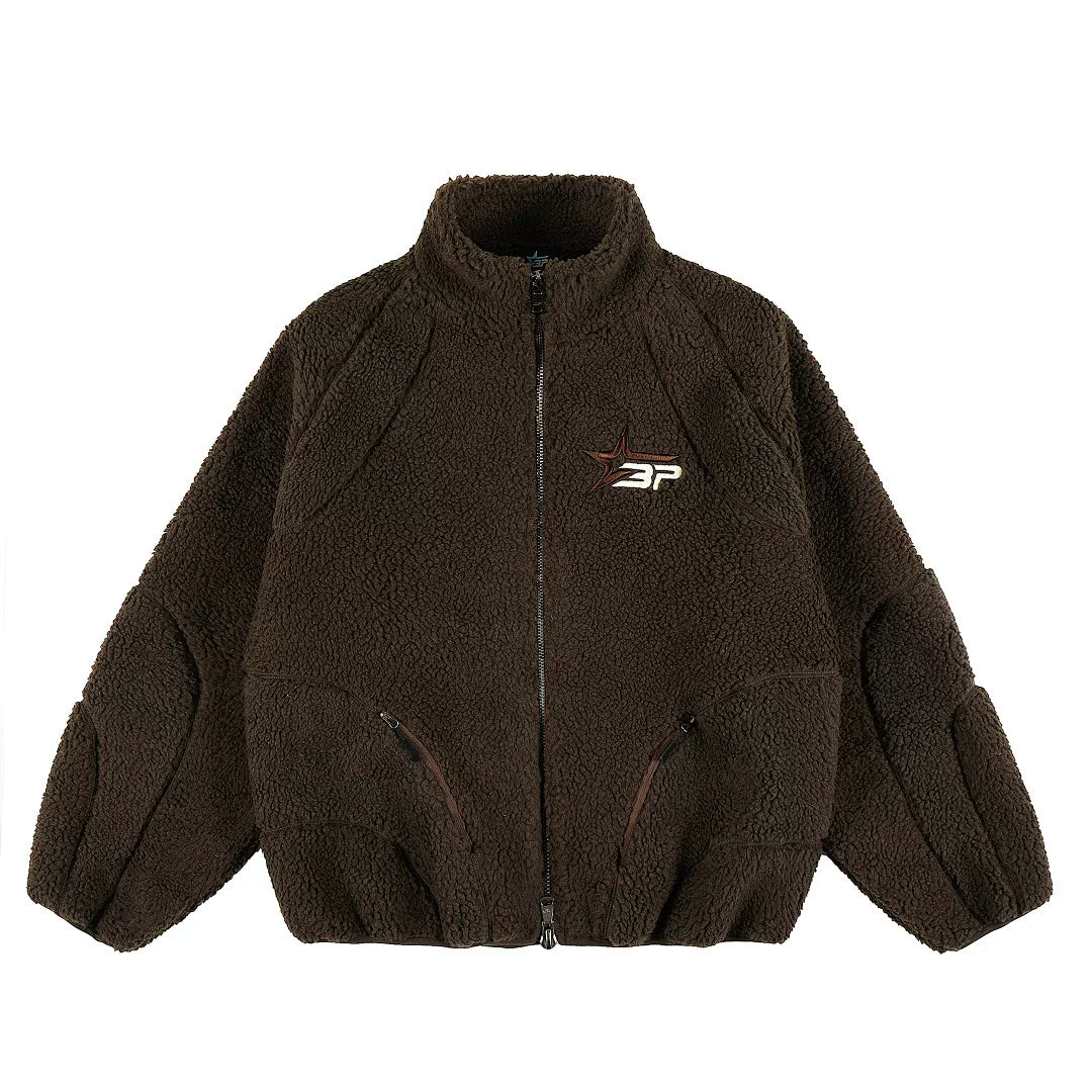 Broken Planet Sherpa Fleece Zip Jacket with Back Bag - 2 Colors Available