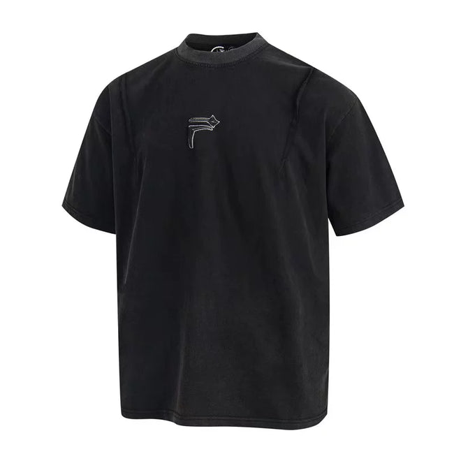 Thug Club Small Star Arrow Embroidery Black Oversized T-Shirt, Unisex Hover Image