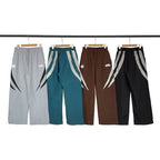 Broken Planet Angular Color‑Block Wide Leg Track Pants‑4 Colors