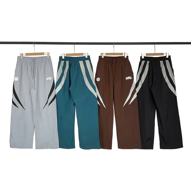 Broken Planet Angular Color‑Block Wide Leg Track Pants‑4 Colors Main Image