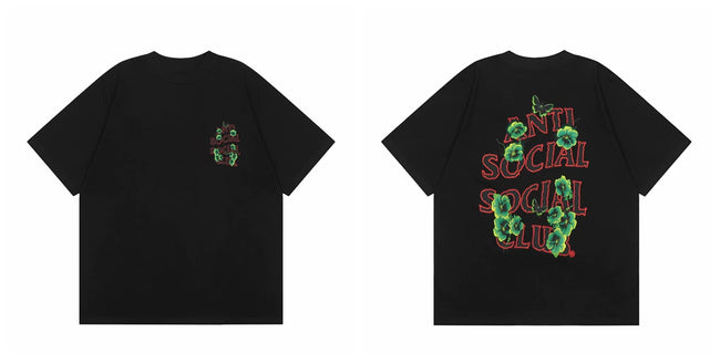 ASSC short sleeved American high street hip-hop fashion brand summer unisex loose cotton casual couple letter T-shirt (10) Hover Image