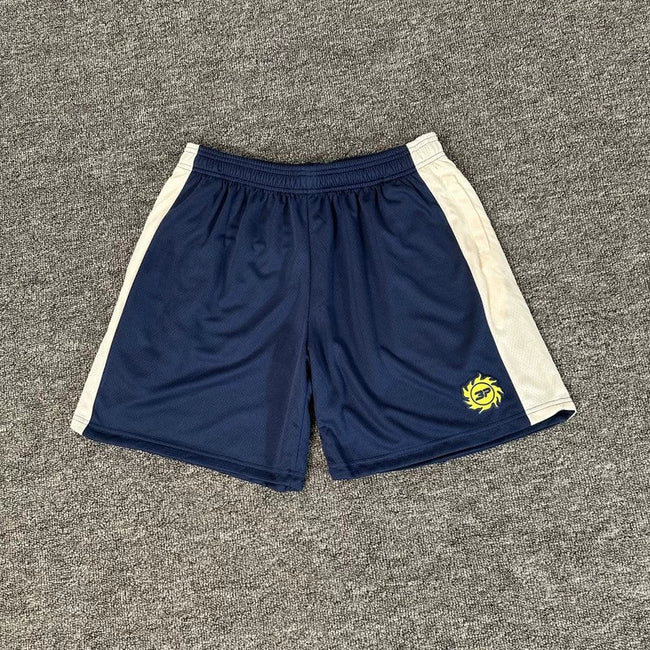 Broken Planet Side Stripe Mesh Basketball Shorts - Navy Hover Image