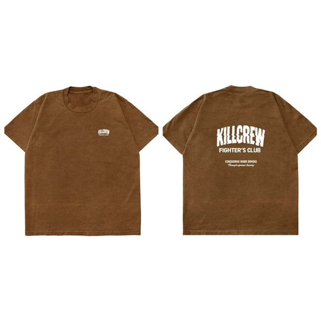 Killcrew Fighter's Club Graphic Brown T-Shirt Hover Image