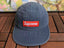 Supreme Dark Grey Canvas Box Logo 5-Panel Camp Cap