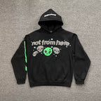 Broken Planet Not From Here Alien Skull Hoodie‑3 Colors
