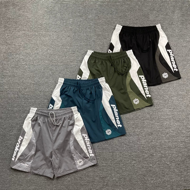 Broken Planet Retro Panel Shorts V2 - 4 Colors Available Hover Image