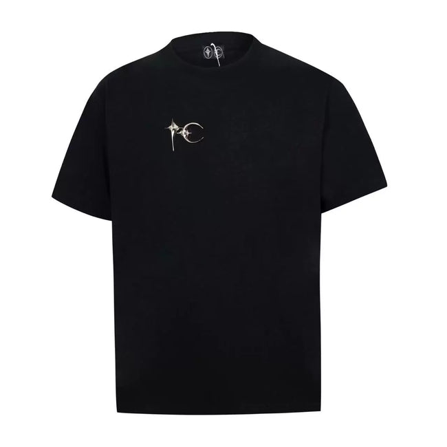 Thug Club Small Star Moon Logo Black Oversized T-Shirt, Unisex Hover Image
